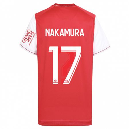 Kandiny Hombre Camiseta Keito Nakamura #17 Rojo 1ª Equipación 2023/24 La Camisa Chile