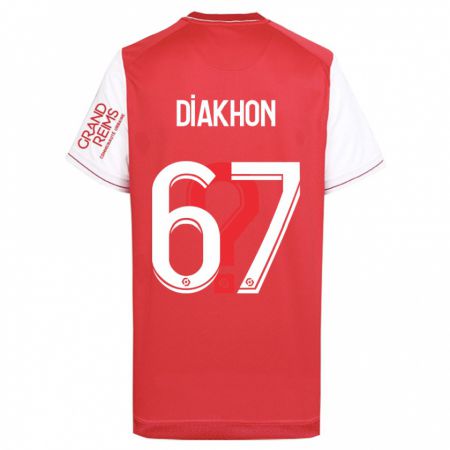 Kandiny Hombre Camiseta Mamadou Diakhon #67 Rojo 1ª Equipación 2023/24 La Camisa Chile