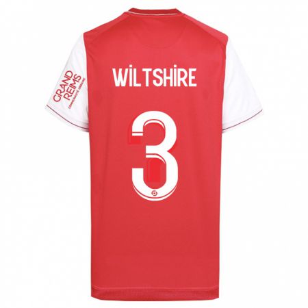 Kandiny Hombre Camiseta Tiernny Wiltshire #3 Rojo 1ª Equipación 2023/24 La Camisa Chile