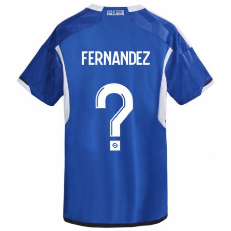 Kandiny Hombre Camiseta Elies Araar Fernandez #0 Azul 1ª Equipación 2023/24 La Camisa Chile