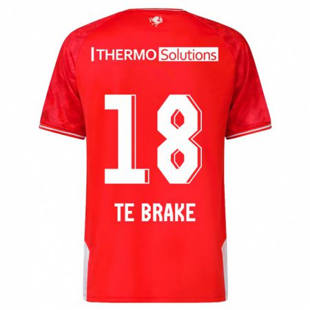 Kandiny Hombre Camiseta Sophie Te Brake #18 Rojo 1ª Equipación 2023/24 La Camisa Chile