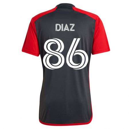 Kandiny Hombre Camiseta Alec Díaz #86 Gris 1ª Equipación 2023/24 La Camisa Chile
