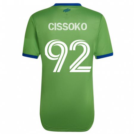 Kandiny Hombre Camiseta Abdoulaye Cissoko #92 Verde 1ª Equipación 2023/24 La Camisa Chile