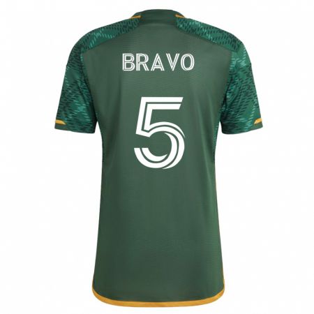 Kandiny Hombre Camiseta Claudio Bravo #5 Verde 1ª Equipación 2023/24 La Camisa Chile