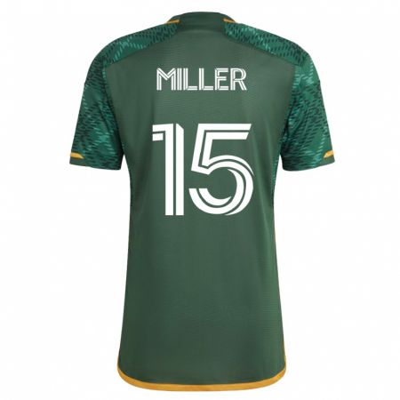 Kandiny Hombre Camiseta Eric Miller #15 Verde 1ª Equipación 2023/24 La Camisa Chile