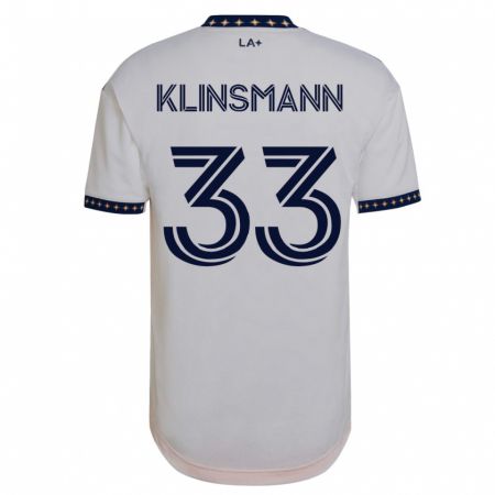 Kandiny Hombre Camiseta Jonathan Klinsmann #33 Blanco 1ª Equipación 2023/24 La Camisa Chile