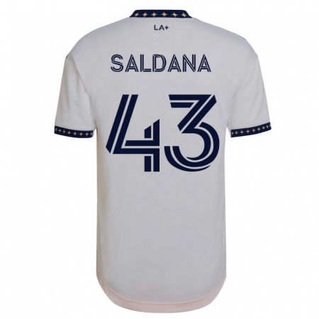 Kandiny Hombre Camiseta Adam Saldaña #43 Blanco 1ª Equipación 2023/24 La Camisa Chile
