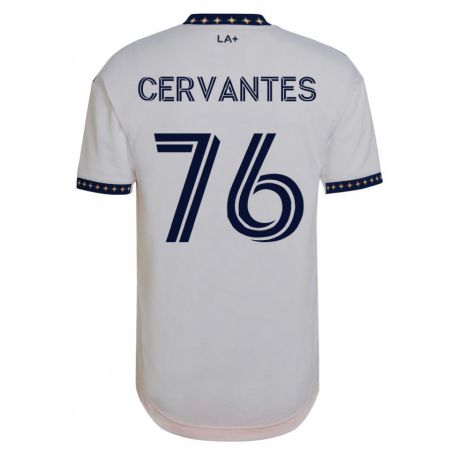 Kandiny Hombre Camiseta Aaron Cervantes #76 Blanco 1ª Equipación 2023/24 La Camisa Chile
