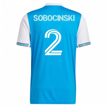 Kandiny Hombre Camiseta Jan Sobocinski #2 Azul 1ª Equipación 2023/24 La Camisa Chile