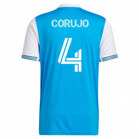Kandiny Hombre Camiseta Guzmán Corujo #4 Azul 1ª Equipación 2023/24 La Camisa Chile