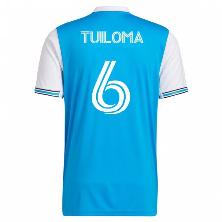 Kandiny Hombre Camiseta Bill Tuiloma #6 Azul 1ª Equipación 2023/24 La Camisa Chile