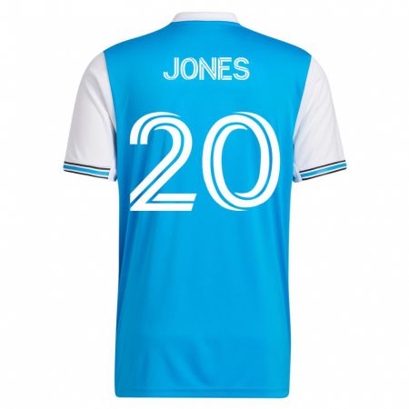 Kandiny Hombre Camiseta Derrick Jones #20 Azul 1ª Equipación 2023/24 La Camisa Chile