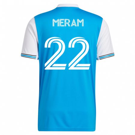 Kandiny Hombre Camiseta Justin Meram #22 Azul 1ª Equipación 2023/24 La Camisa Chile