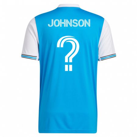 Kandiny Hombre Camiseta Tate Johnson #0 Azul 1ª Equipación 2023/24 La Camisa Chile