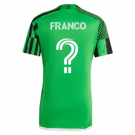 Kandiny Hombre Camiseta Jordan Franco #0 Verde Negro 1ª Equipación 2023/24 La Camisa Chile