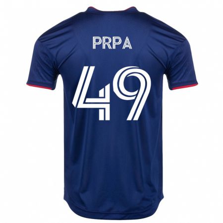 Kandiny Hombre Camiseta Luka Prpa #49 Armada 1ª Equipación 2023/24 La Camisa Chile