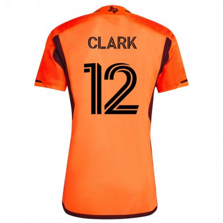 Kandiny Hombre Camiseta Steve Clark #12 Naranja 1ª Equipación 2023/24 La Camisa Chile