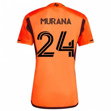 Kandiny Hombre Camiseta Mujeeb Murana #24 Naranja 1ª Equipación 2023/24 La Camisa Chile