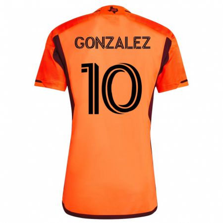 Kandiny Hombre Camiseta Yair González #10 Naranja 1ª Equipación 2023/24 La Camisa Chile