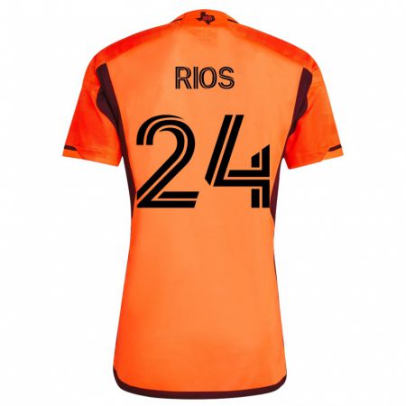 Kandiny Hombre Camiseta Paolo Ríos #24 Naranja 1ª Equipación 2023/24 La Camisa Chile