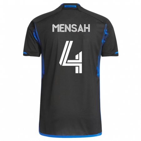 Kandiny Hombre Camiseta Jonathan Mensah #4 Azul Negro 1ª Equipación 2023/24 La Camisa Chile