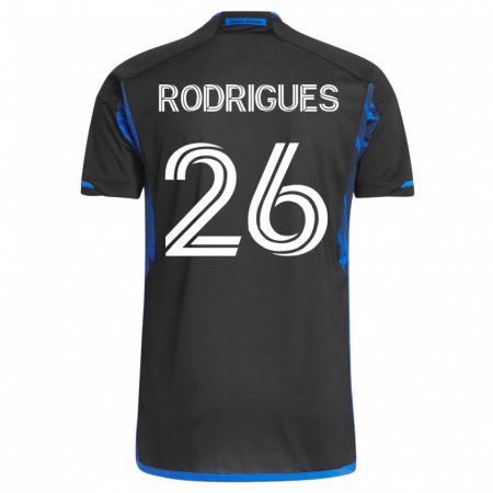 Kandiny Hombre Camiseta Rodrigues #26 Azul Negro 1ª Equipación 2023/24 La Camisa Chile