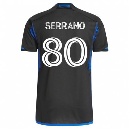 Kandiny Hombre Camiseta David Serrano #80 Azul Negro 1ª Equipación 2023/24 La Camisa Chile