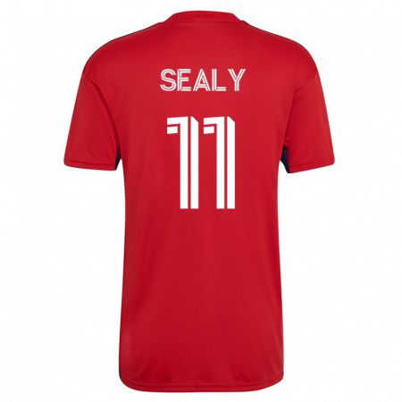Kandiny Hombre Camiseta Dante Sealy #11 Rojo 1ª Equipación 2023/24 La Camisa Chile