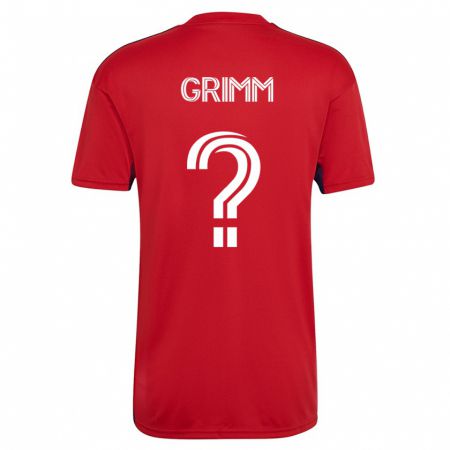 Kandiny Hombre Camiseta Mason Grimm #0 Rojo 1ª Equipación 2023/24 La Camisa Chile