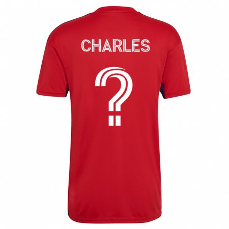 Kandiny Hombre Camiseta Ian Charles #0 Rojo 1ª Equipación 2023/24 La Camisa Chile