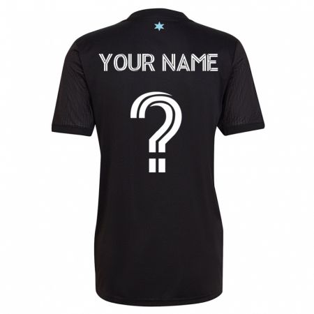 Kandiny Hombre Camiseta Su Nombre #0 Negro 1ª Equipación 2023/24 La Camisa Chile