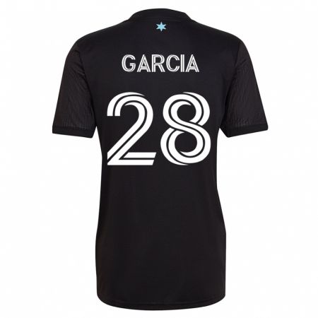 Kandiny Hombre Camiseta Mender García #28 Negro 1ª Equipación 2023/24 La Camisa Chile
