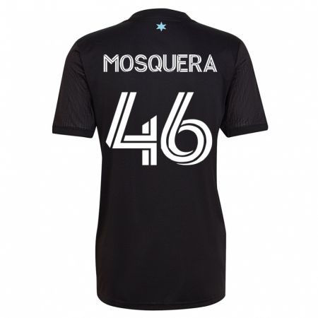 Kandiny Hombre Camiseta Juan Camilo Mosquera #46 Negro 1ª Equipación 2023/24 La Camisa Chile