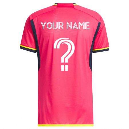 Kandiny Hombre Camiseta Su Nombre #0 Rosa 1ª Equipación 2023/24 La Camisa Chile