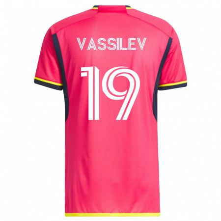 Kandiny Hombre Camiseta Indiana Vassilev #19 Rosa 1ª Equipación 2023/24 La Camisa Chile