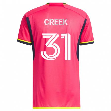 Kandiny Hombre Camiseta Michael Creek #31 Rosa 1ª Equipación 2023/24 La Camisa Chile