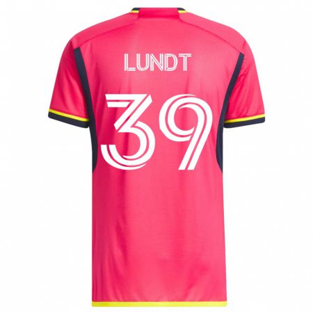 Kandiny Hombre Camiseta Ben Lundt #39 Rosa 1ª Equipación 2023/24 La Camisa Chile