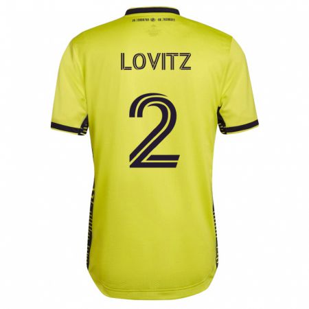 Kandiny Hombre Camiseta Daniel Lovitz #2 Amarillo 1ª Equipación 2023/24 La Camisa Chile