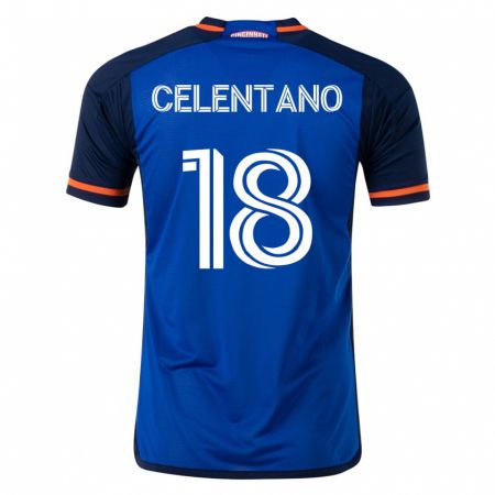 Kandiny Hombre Camiseta Roman Celentano #18 Azul 1ª Equipación 2023/24 La Camisa Chile