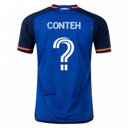 Kandiny Hombre Camiseta Haroun Conteh #0 Azul 1ª Equipación 2023/24 La Camisa Chile