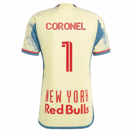 Kandiny Hombre Camiseta Carlos Coronel #1 Amarillo 1ª Equipación 2023/24 La Camisa Chile