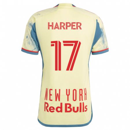Kandiny Hombre Camiseta Cameron Harper #17 Amarillo 1ª Equipación 2023/24 La Camisa Chile