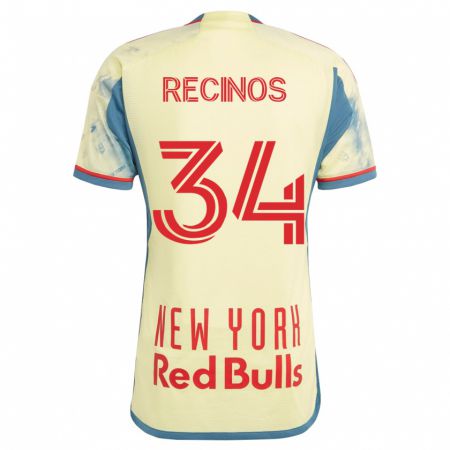 Kandiny Hombre Camiseta Arian Recinos #34 Amarillo 1ª Equipación 2023/24 La Camisa Chile