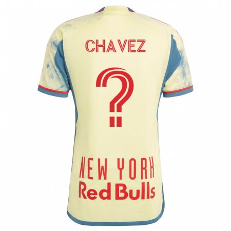 Kandiny Hombre Camiseta Sebasthian Chavez #0 Amarillo 1ª Equipación 2023/24 La Camisa Chile