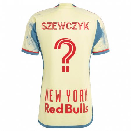 Kandiny Hombre Camiseta Tobias Szewczyk #0 Amarillo 1ª Equipación 2023/24 La Camisa Chile