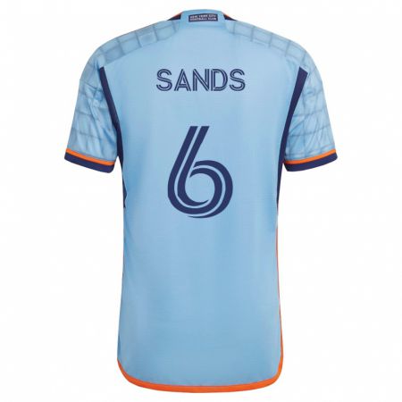 Kandiny Hombre Camiseta James Sands #6 Azul 1ª Equipación 2023/24 La Camisa Chile