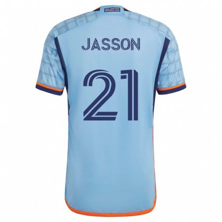 Kandiny Hombre Camiseta Andres Jasson #21 Azul 1ª Equipación 2023/24 La Camisa Chile