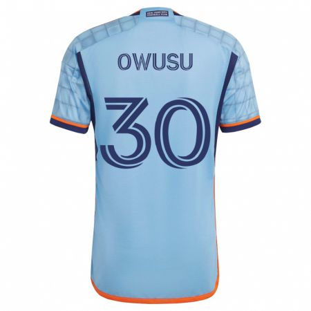 Kandiny Hombre Camiseta Samuel Owusu #30 Azul 1ª Equipación 2023/24 La Camisa Chile