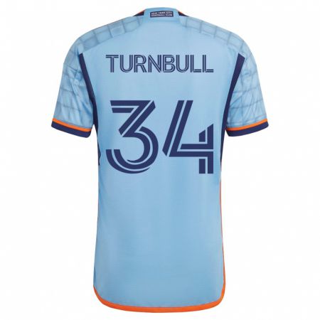 Kandiny Hombre Camiseta Stephen Turnbull #34 Azul 1ª Equipación 2023/24 La Camisa Chile