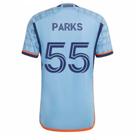 Kandiny Hombre Camiseta Keaton Parks #55 Azul 1ª Equipación 2023/24 La Camisa Chile
